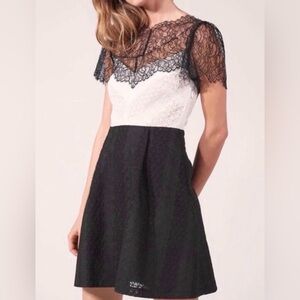 Sandro Two-Tone Lace Dress 1 New